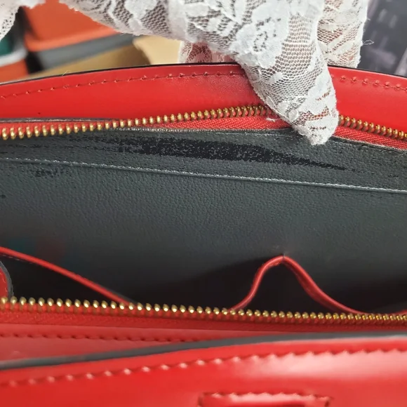 Louis Vuitton Red Epi Rivera Handbag - Picture 8 of 12